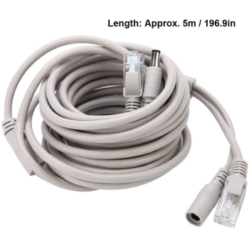 Kabel Ethernet CCTV RJ45 + DC przedłużacz - 5m [13200000423]